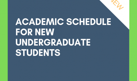 Academic schedule for new undergraduate students (KU79)
